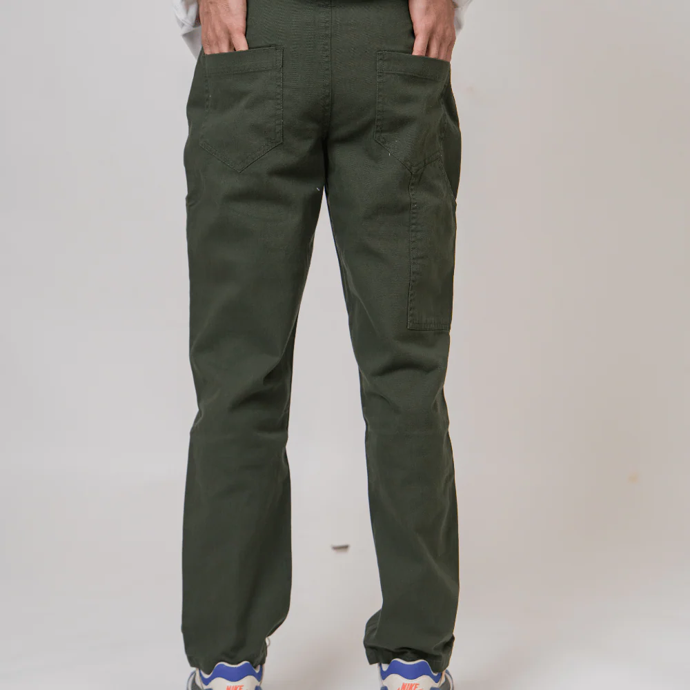 Sleek Cargo Pants- Olive - Image 6