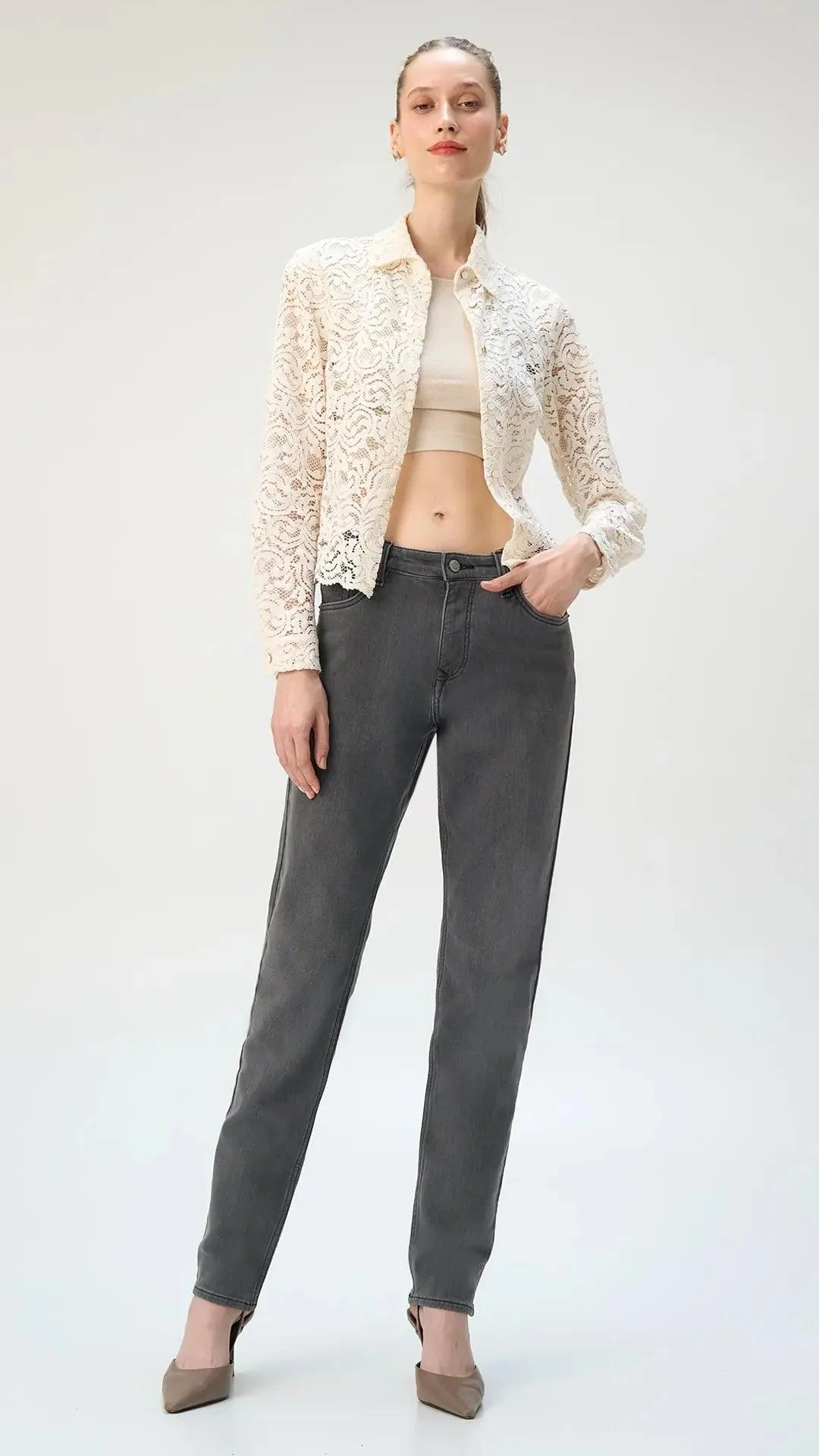 Slim fit City Denim for her- London Grey - Image 4