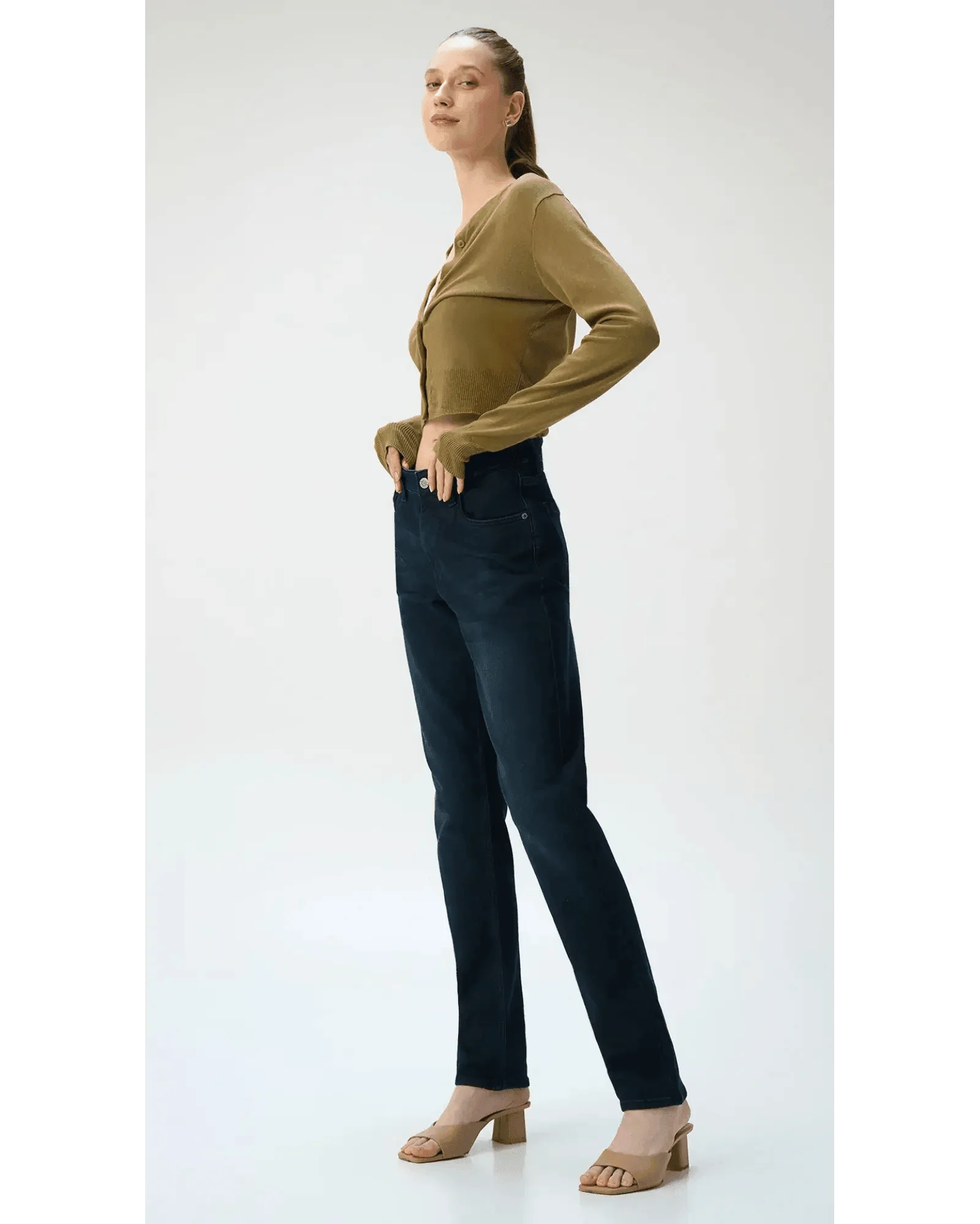 Slim fit City Denim for her- Royal Navy - Image 3