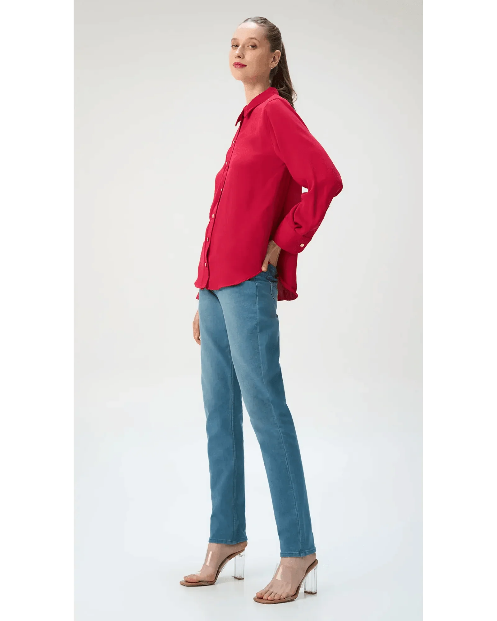 Slim fit City Denim for her- Santorini Blue - Image 3