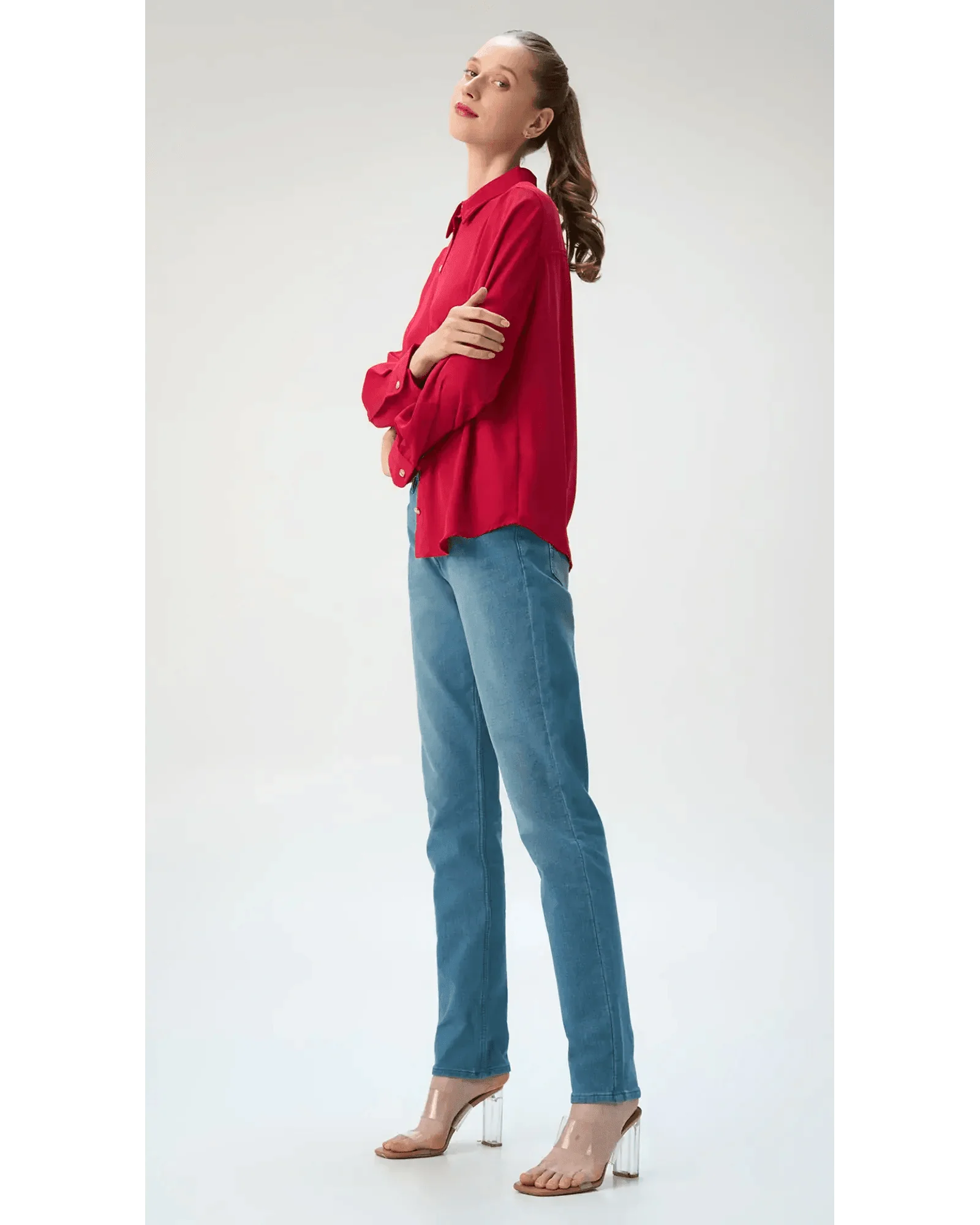 Slim fit City Denim for her- Santorini Blue - Image 6