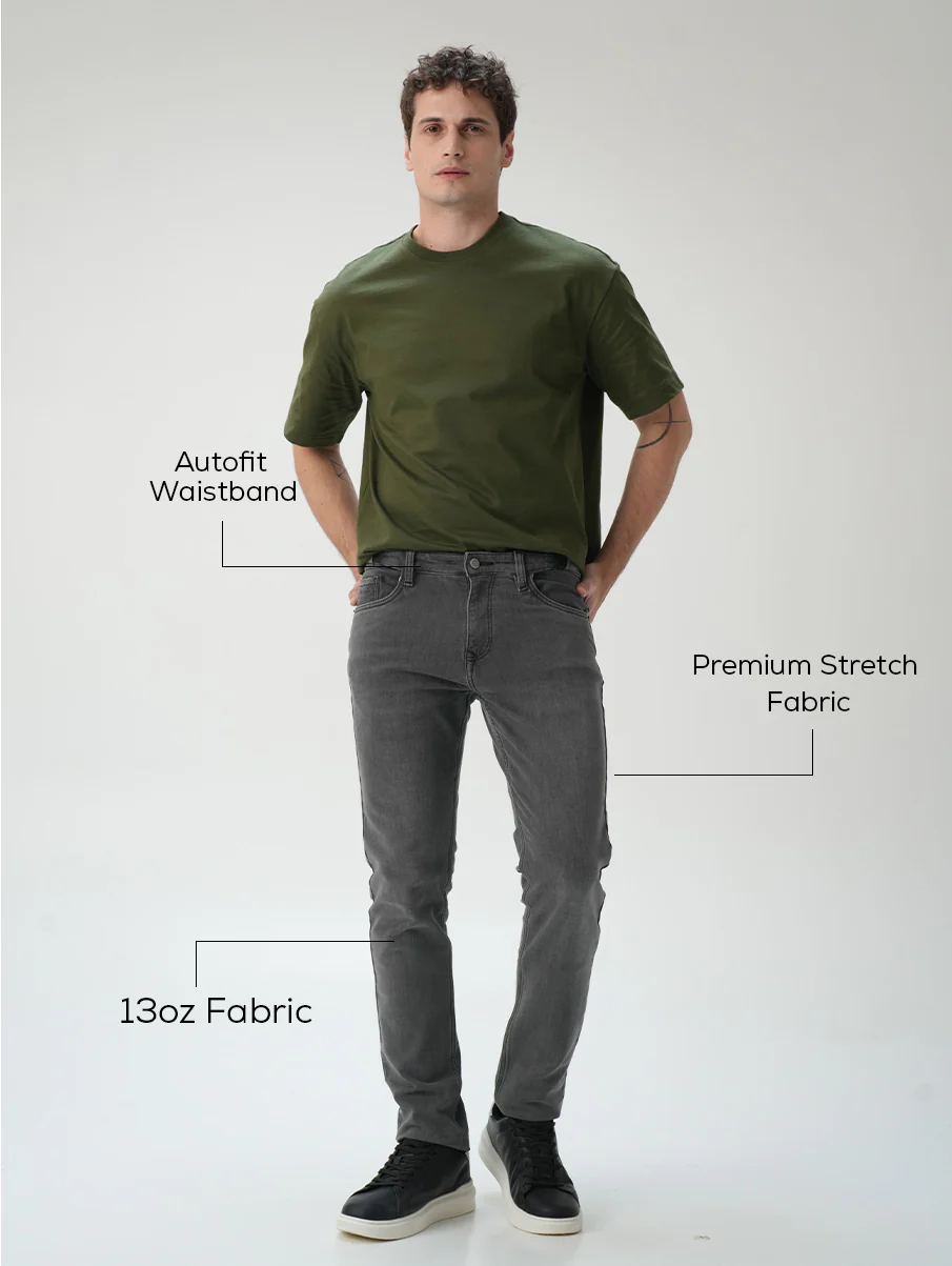 Slim fit City Denim- London Grey - Image 4