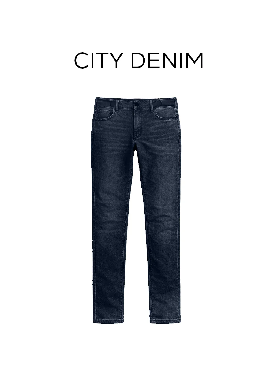 Slim fit City Denim- Royal Navy - Image 2