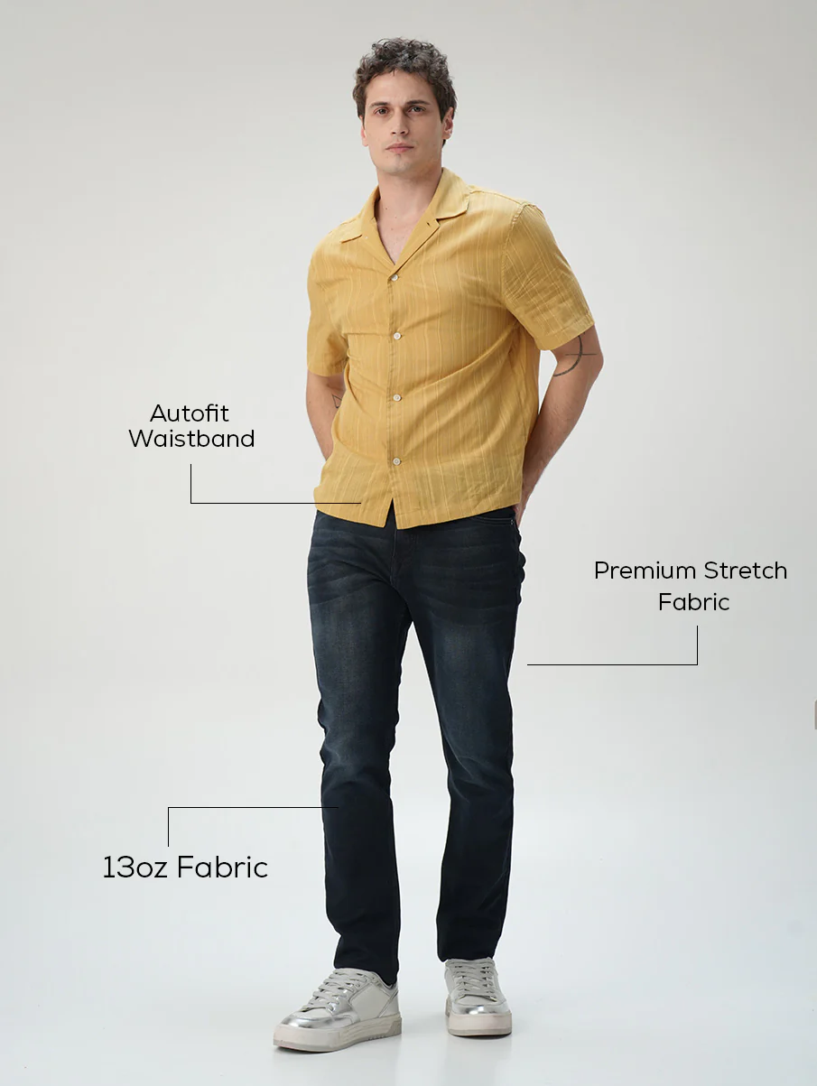 Slim fit City Denim- Royal Navy - Image 4