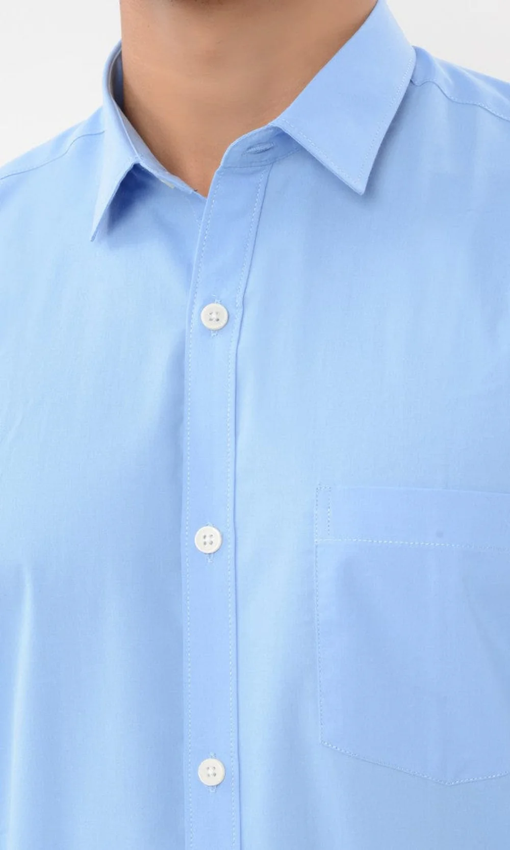 Slim Fit Full Sleeves Shirt- Blue - Image 5