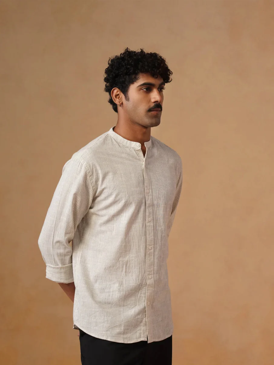Solid Yellow Cotton Shirt – Regular Fit, Full Sleeves