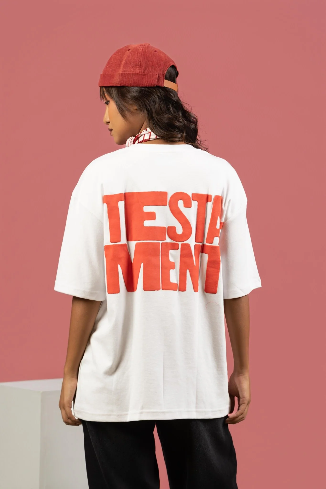STATEMENT TESTAMENT Printed Graphic Oversized Tee - Image 5