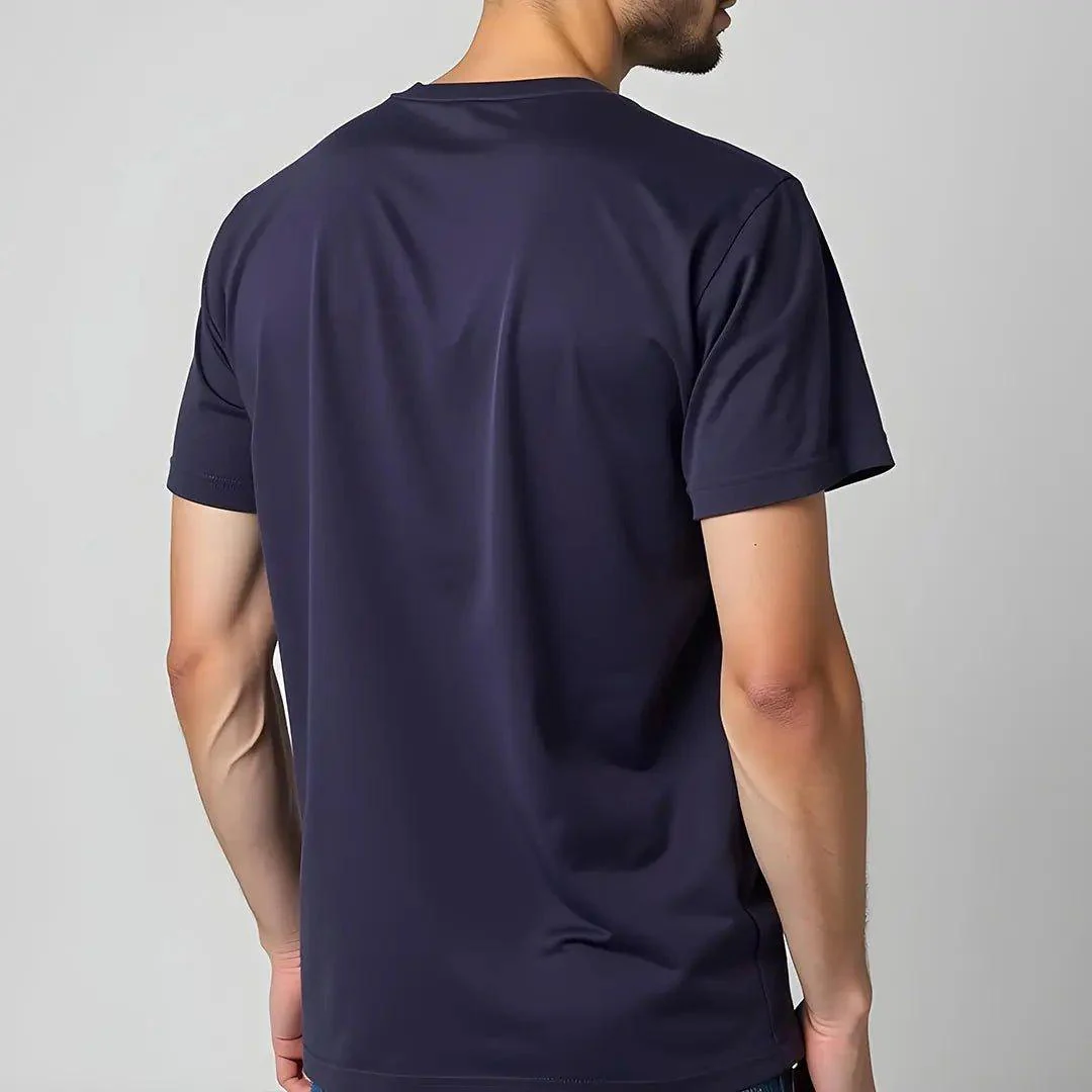Supima Cotton Crew Neck T-Shirt  - Navy - Image 4