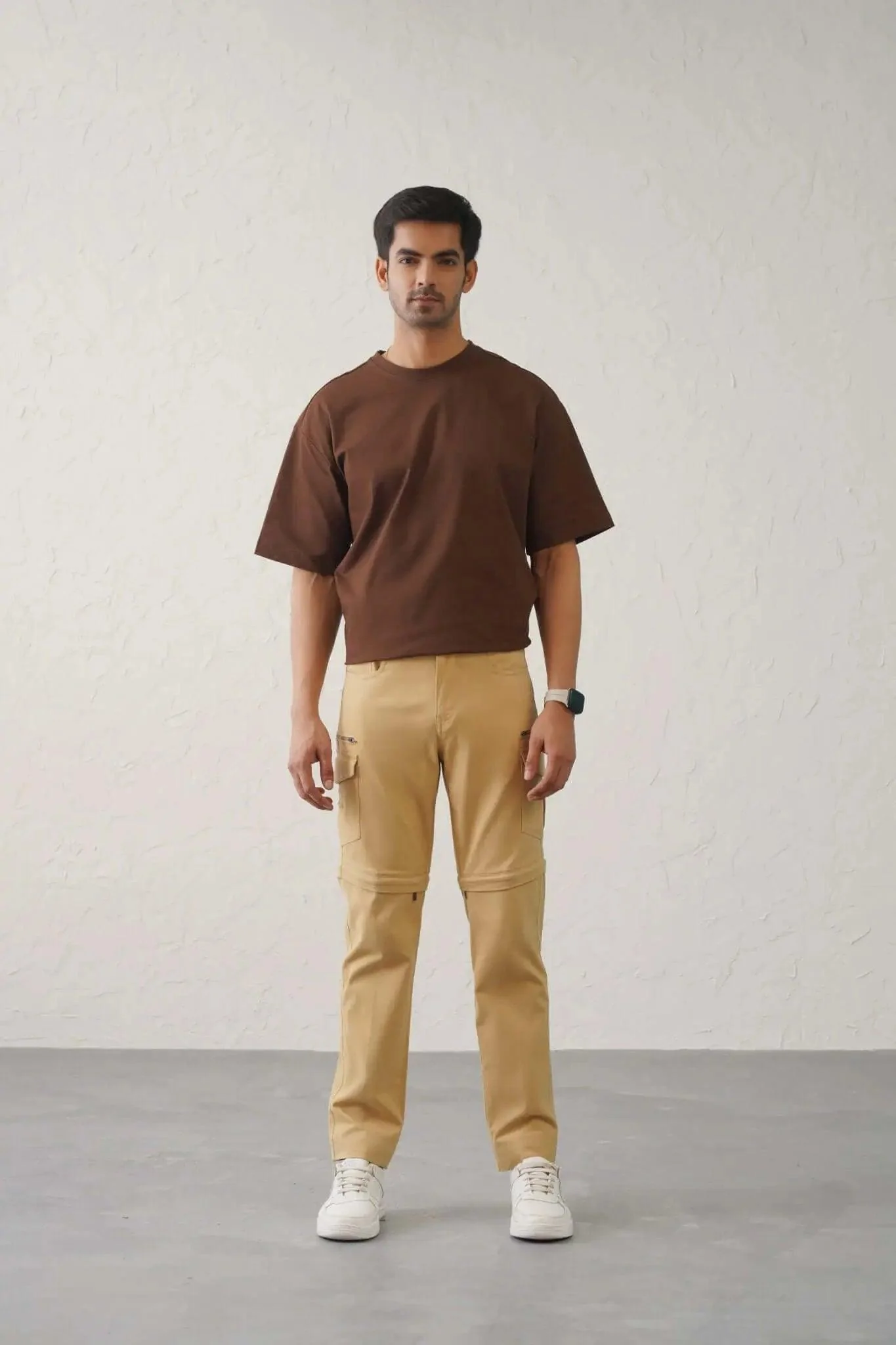 The Regular Fit Detachable Cargo Pants - Khaki - Image 3