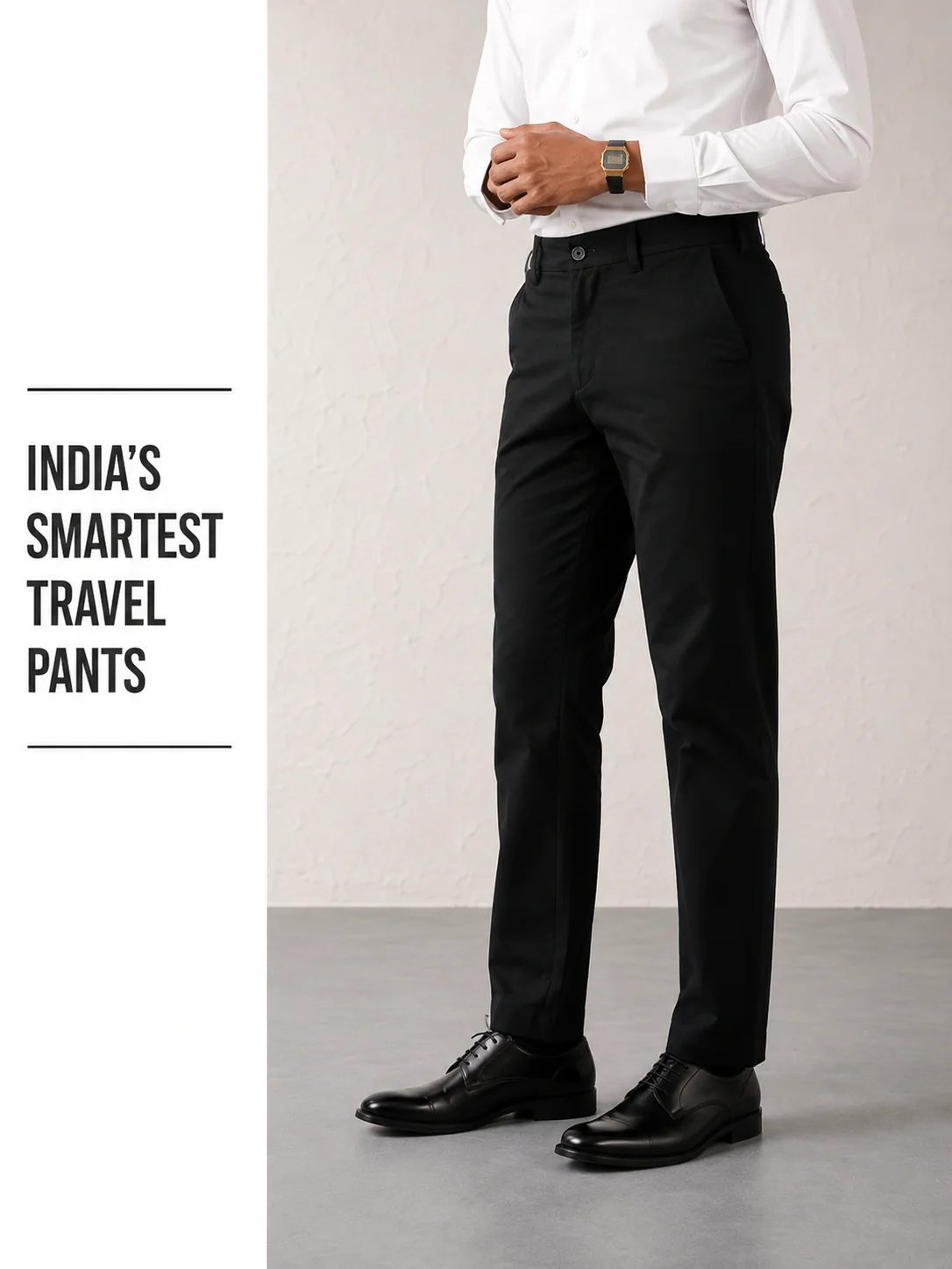 The Regular Fit Travel Chino - Black - Image 3