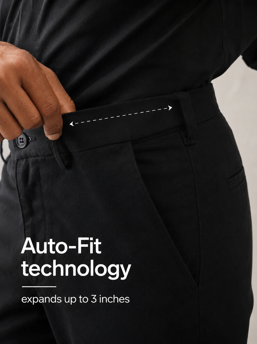 The Regular Fit Travel Chino - Black - Image 6