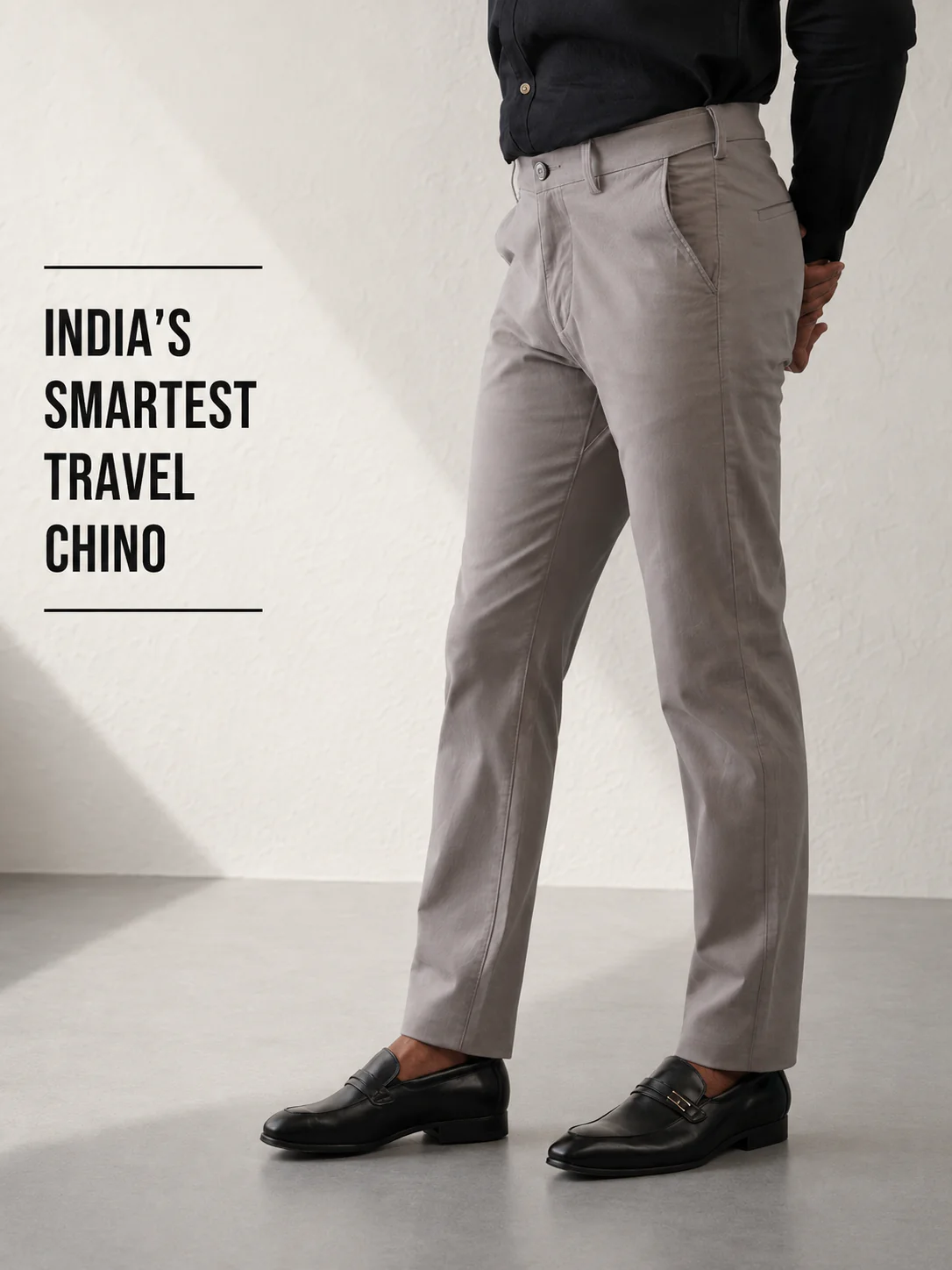 The Regular Fit Travel Chino - Grey - Image 3