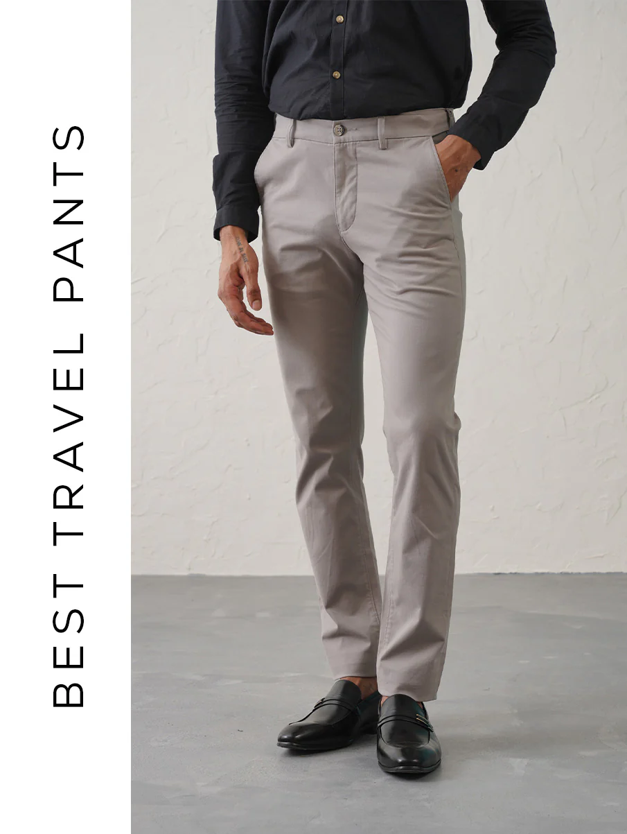 The Slim Fit Travel Chino - Grey - Image 3