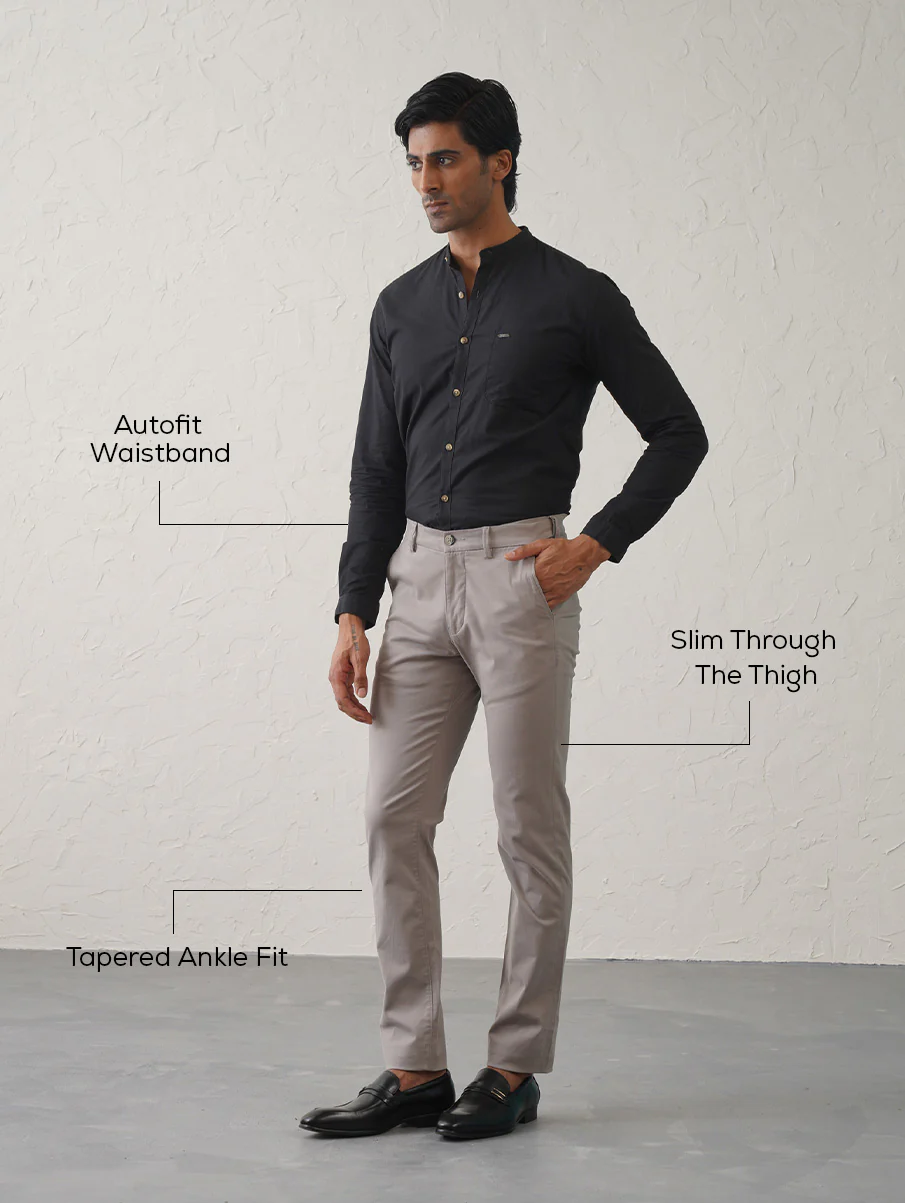 The Slim Fit Travel Chino - Grey - Image 4