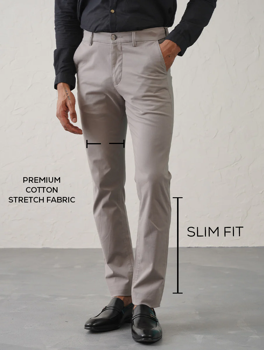 The Slim Fit Travel Chino - Grey - Image 6
