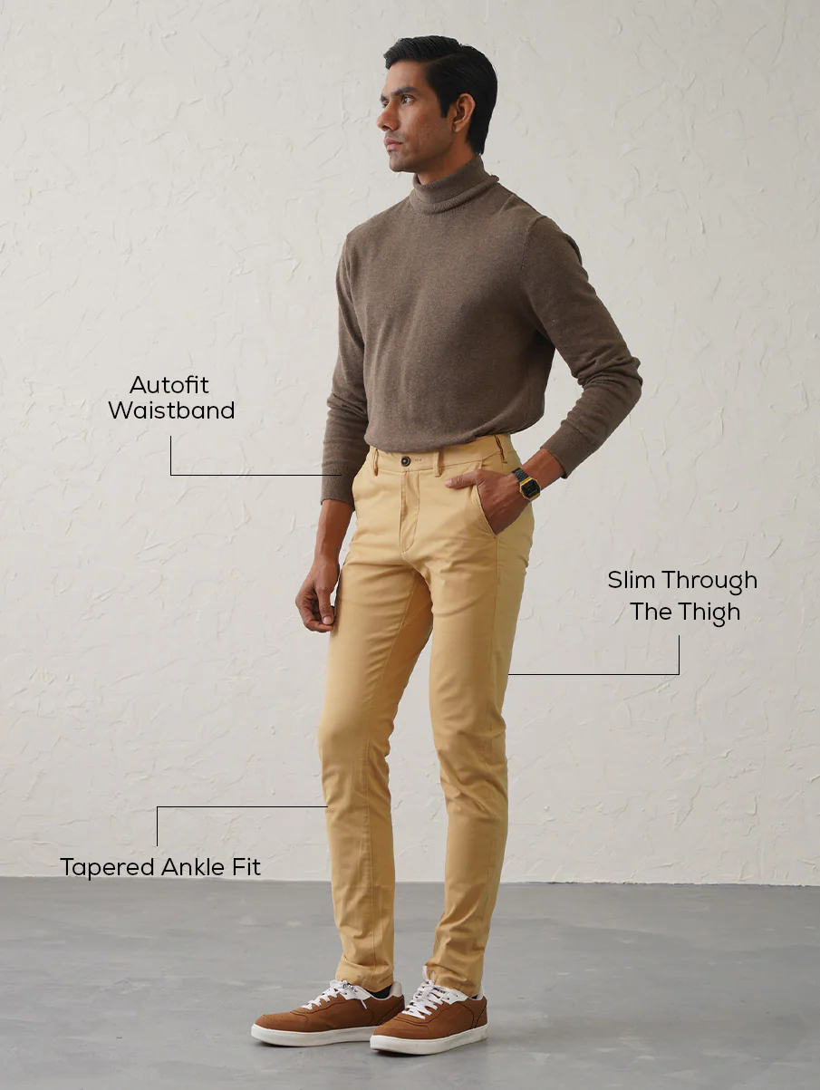 The Slim Fit Travel Chino - Khaki - Image 6