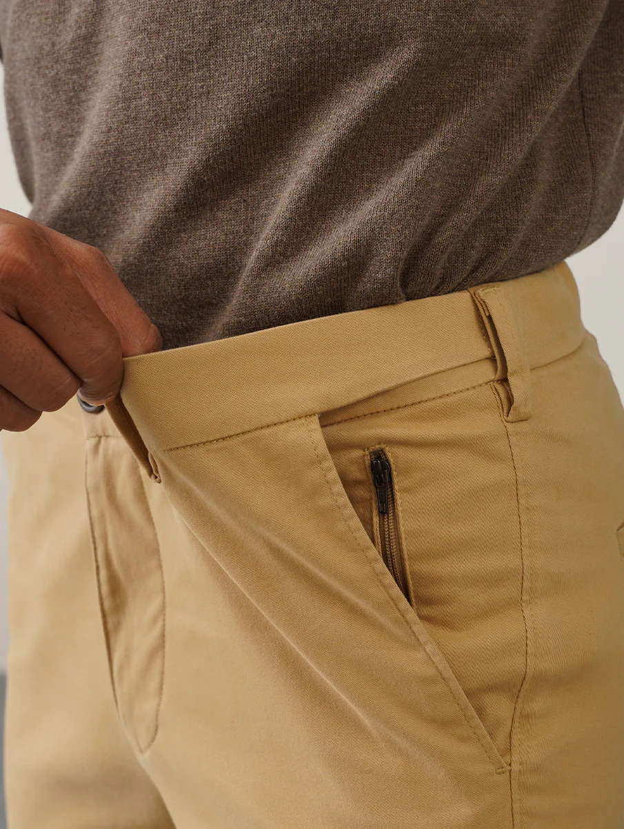 The Slim Fit Travel Chino - Khaki - Image 7