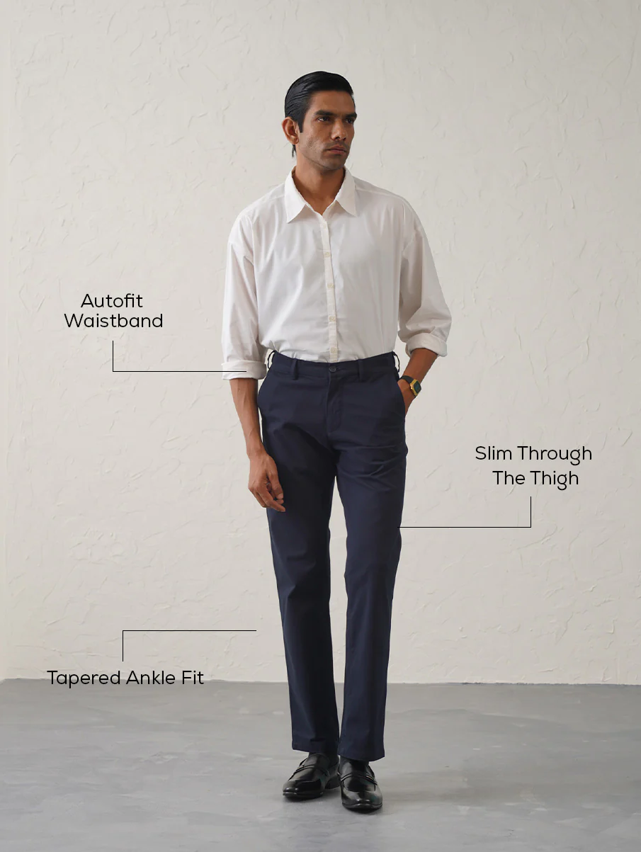 The Slim Fit Travel Chino - Navy - Image 4