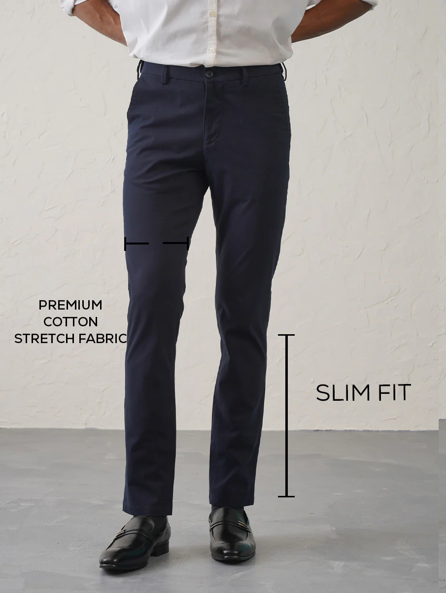 The Slim Fit Travel Chino - Navy - Image 6