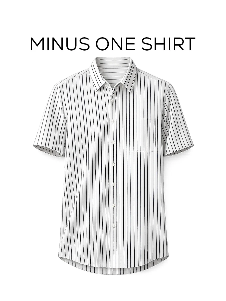 White Printed Cotton Shirt – Regular Fit, Half Sleeves - Image 2