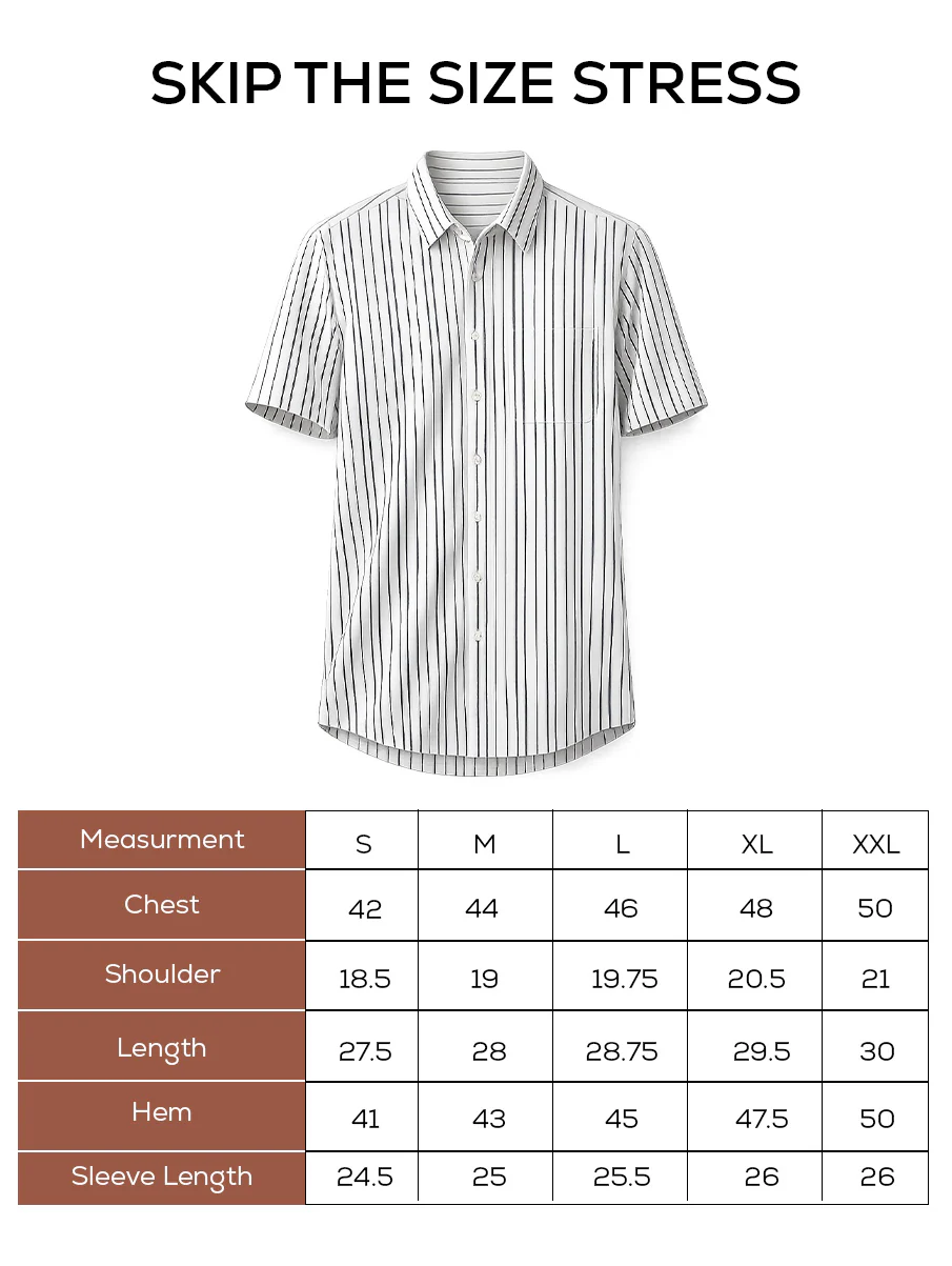 White Printed Cotton Shirt – Regular Fit, Half Sleeves - Image 5