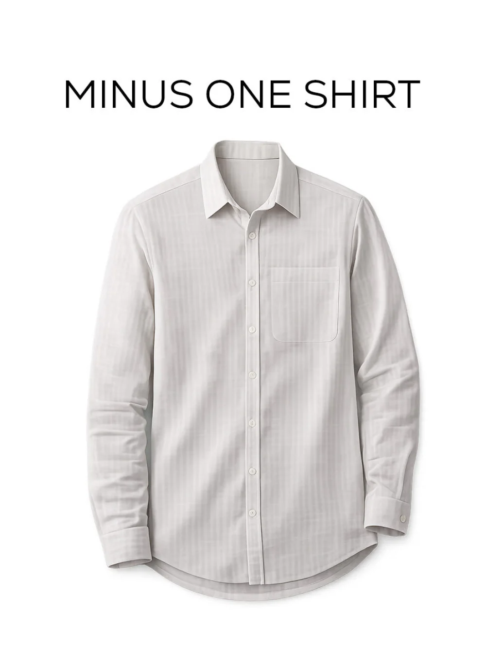 White Striped Cotton Shirt – Regular Fit, Full Sleeves - Image 2