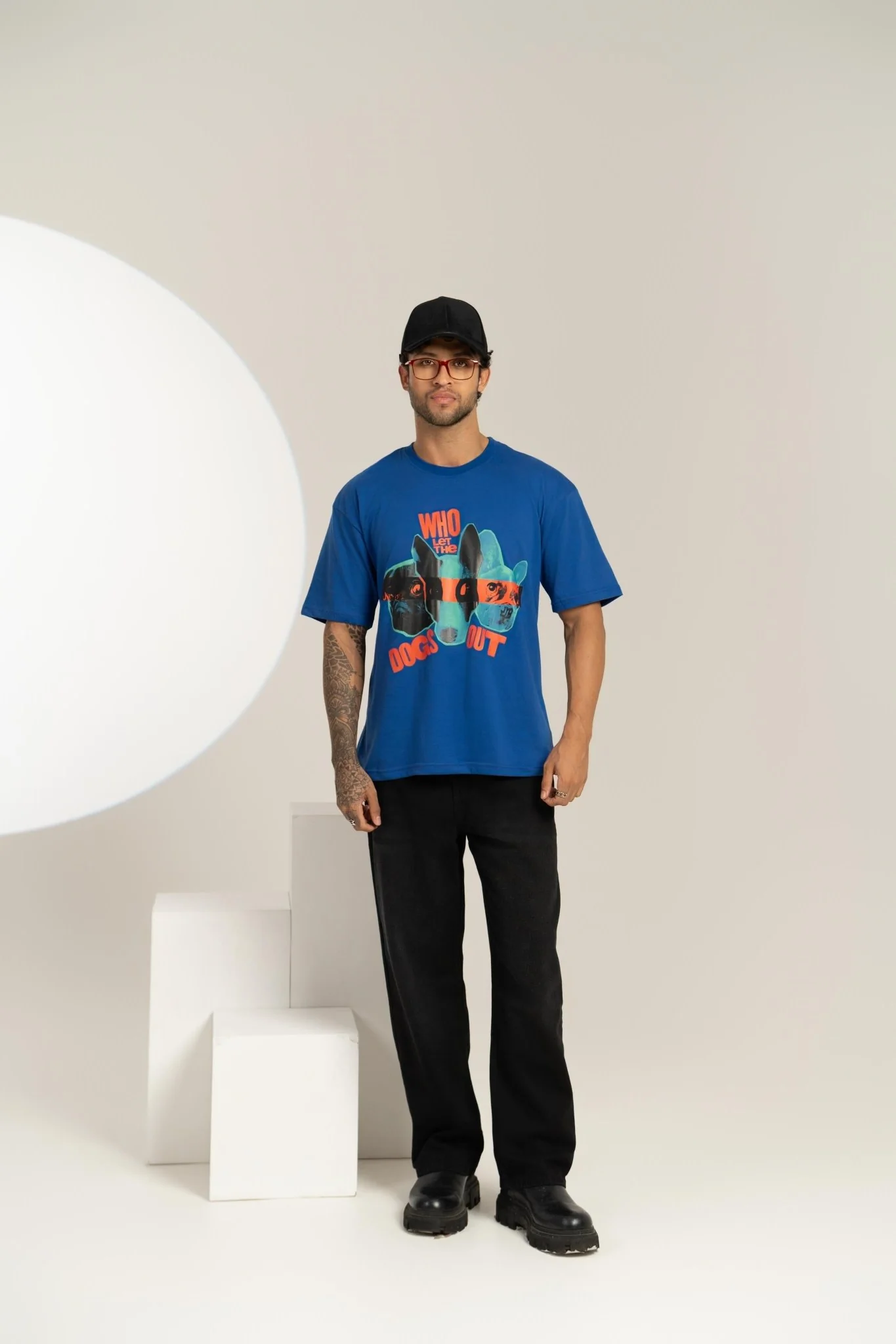 Who Let the Dogs Out Printed Graphic Oversized Tee - Image 3
