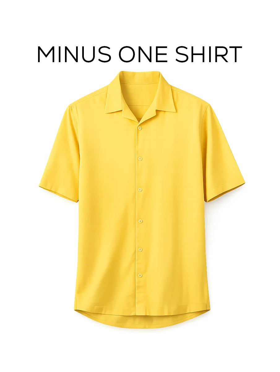 Yellow Cuban Collar Shirt – Loose Fit - Image 2
